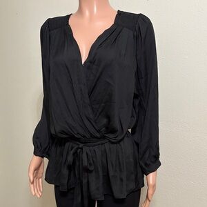 Eesome Black Wrap Blouse